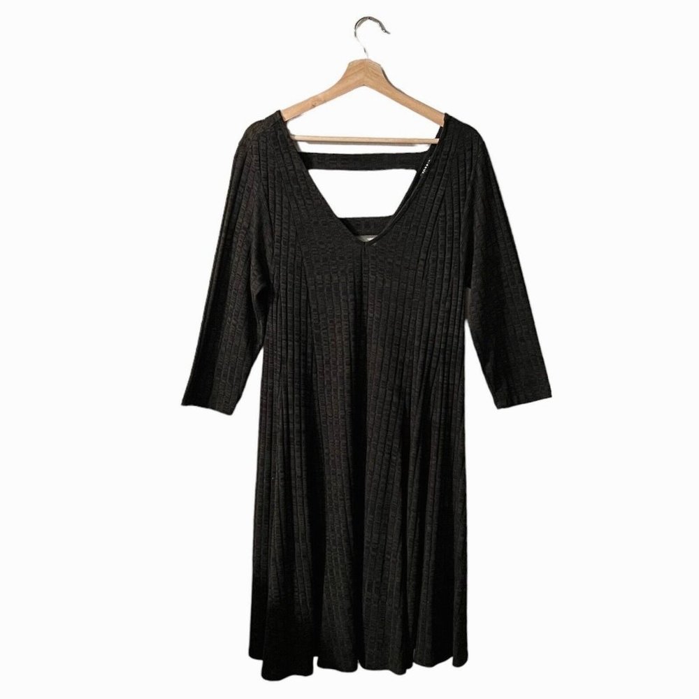 Torrid Ladder Back Knit Skater Dress Plus Size 1X Olive Green Swing 11505725 - Picture 4 of 11